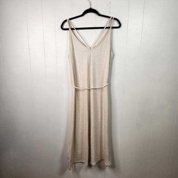Gap Knit Midi Dress Off White Stretch Sleeveless New NWT Size Large Tall Summer - Picture 3 of 6